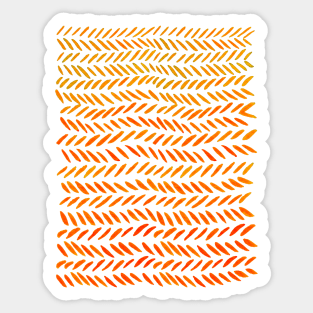 Watercolor knitting pattern - orange Sticker
